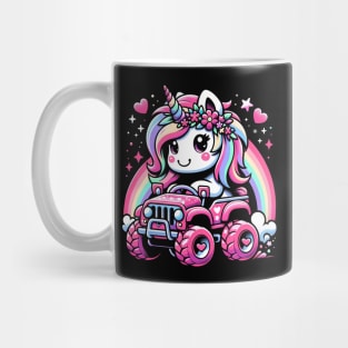 Monster Truck Unicorn Birthday Party Monster Truck Girl Mug